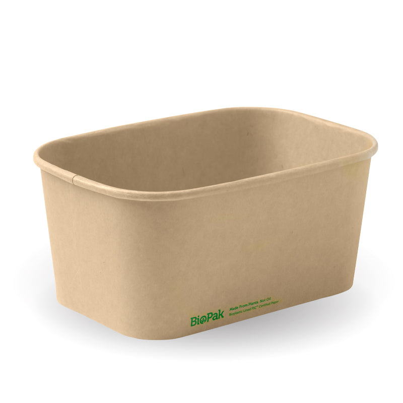 1000ml Kraft Rectangle Bowl (3,000)